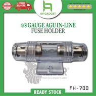 Caliber Car Audio Fuse Box 60 Amp Inline AGU Fuse Holder Fits 4 8 10 Gauge Wire High Quality Amplifi