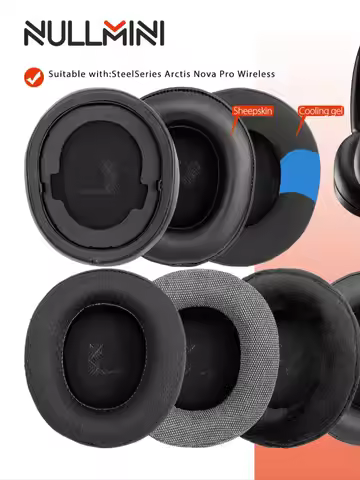 NullMini Replacement Earpads for Steelseries Arctis Nova Pro Wireless Headphones Earmuff Headband Ea
