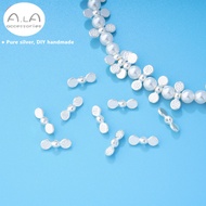 Bow Beads Loose Beads diy Accessories Beaded Bracelet Sterling Silver Spacer Beads Wings Spacer Bead