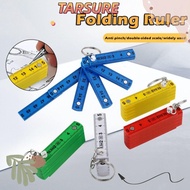 TARSURR Folding Ruler, Anti Pinch Double-sided Scale Plastic Ruler, Multi Functional 0.5m 10-Fold wi