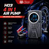 H03 4-in-1 Multifunction Air Pump Supply 8000WATTS Tire Inflator Car Jump Starter with LED Flashligh