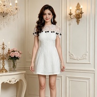 IBUY 2026 Summer Bowknot Lace Dress - Slimming & Elegant