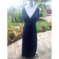 Navy Blue Wedding Sponsor Dress Gown  Ninang Bridesmaid Wedding Photoshoot Birthday Party Wedding