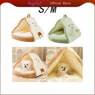 [MagiDeal] Pet Tent Cave Bed Pet Cat Nest Kennel Self Warming Indoor Snooze Cozy Inner Cushion Cat B