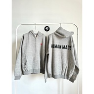 HUMAN MADE HEART CLASSIC ZIP-UP SWEAT HOODIE GRAY