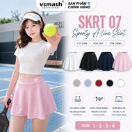 Vsmash Sportwear Badminton Skirt “SKRT 07 PURE ACE" 2-Layer Flared Form High Quality poly, Soft, 4-W