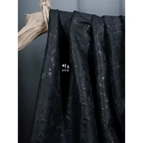 Double-sided Camouflage Bright Silk Jacquard Texture Blended Jacket Bag Skirt DIY High Quality Desig