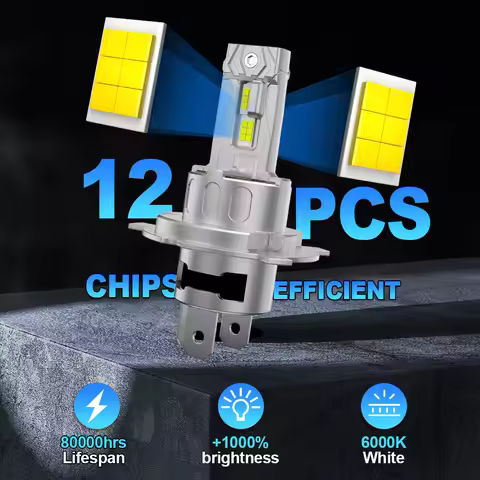 H7 Bi LED Headlight Bulbs H4 Hi/Lo Beam Car LED Lamp 1 : 1 Mini Auto/Moto Super Bright 9005 9006 H11