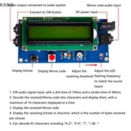 Kans DC 9V DIY CW Trainer Decoder Kit CW Decoder Morse Code Reader LCD Display Radio Circuit Board E