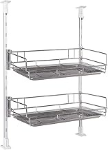 Takubo Industries TP2-45BD Tension Drainer Rack, 2 Tiers, Silver, Approx. 18.5 x 10.2 x 27.2 inches 