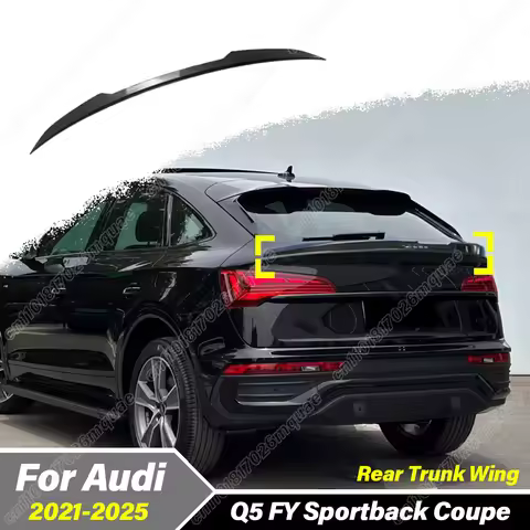 For Audi Q5 FY Sportback Coupe 2021 2022 2023 2024 2025 Car Rear Trunk Middle Spoiler Fixed Wing Dec