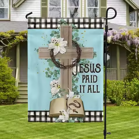 Jesus Cross Jesus Paid It All Flag Graden Flag UUI GGX