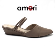 Amori Ladies Mules Shoes R0222026 Kasut Kulit Perempuan