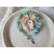 Galaxy raw bracelets and bangles, amazonite