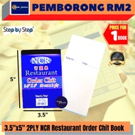 (RM2.20) OKADA Restaurant Order Chit Book (3.5"x5") NCR 2ply 50set / 2PLY NCR Order Chit Book / Rest