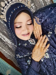 Veil Atasan pengantin Wanita payet mutiara tunangan Aksesoris Akad Murah hantaran Kerudung ibu Besan