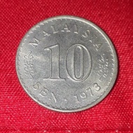uang koin kuno malaysia 10 sen 1973