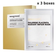 ✨PinkMee✨100%Authentic QRcode✨Seegreen Fullerene Placenta Radiant Repair Mask 4pcs 香港时闰富勒烯胎盘时光肌面膜