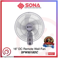 Sona 16" Remote DC Wall Fan SFW9518DC SFW 9518DC