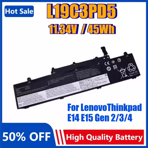 L19C3PD5 Laptop Battery for Lenovo ThinkPad E14 E15 Gen2/3 5B10X02603 SB10X02597 SB10X02591 5B10X026