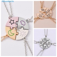 HUMBERTO 4pcs/set Best  Forever Necklace, Jewelry Set Necklace Combination Jigsaw BFF Necklace, Spli