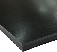 EPDM Sheet, Black, 0.032" Thick, 12" Width, 12" Length, 60A Durometer, ASTM D2000 BA