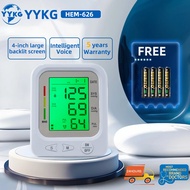 YYKG Blood Pressure Digital Monitor With Battery Smart Voice Automatic BP Monitor