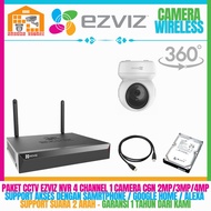 EZVIZ CCTV PACKAGE WIRELESS CAMERAEZVIZ 4 CHANNELNVR 1 CAMERA 4MP - 2MP AUDIO TWO AWAY TALK IP CAMER