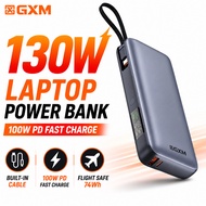 GXM 130W PD Power Bank 20000mAh Type C Fast Charge Laptop Phone Tablet Powerbank Portable Charger 10