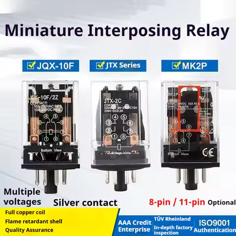 JQX-10F JTX-2C Small Neutral Type JTX-3C Electromagnetic Intermediate Relay AC220/AC110/AC24/AC380/D