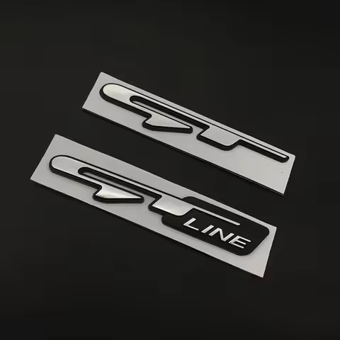3D Chrome GT Line Letter Emblem Car Body Trunk Badge Sticker For Kia GT Line Ceed Optima Stonic Pica