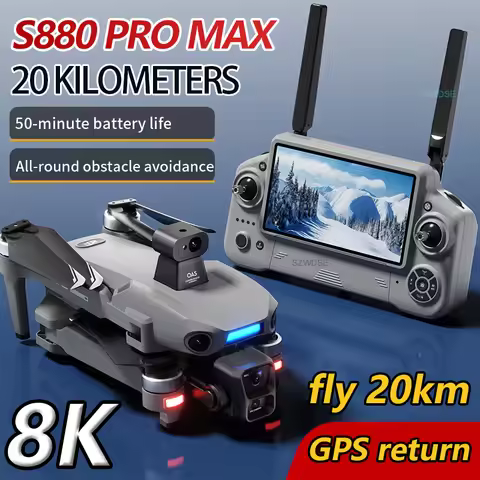 S880 Max Fishing GPS Drone 8K Dual Camera 5G Wifi FPV 3-Axis Gimbal Professional Obstacle Avoidance 