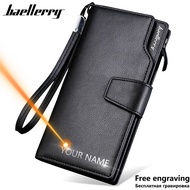[Cc wallet] Baellerry Men Wallets Long Style High Quality Card Holder Male Purse Zipper Large Capacity Brand PU Leather Wallet For Men