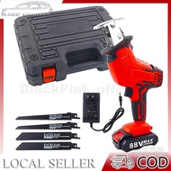 588VF Cordless Reciprocating Saw Gergaji Elektrik for Wood Metal Cutting with 2 Battery ChainSaw Mes