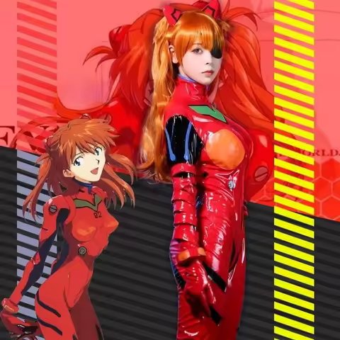 Original Asuka Cosplay Leather Costume Cosplay Battle Suit
