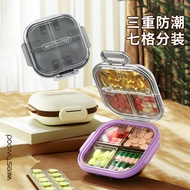 Storage Storage Portable Pill Box Pill Box Large Medicine Divided into Portable Pill 7 Days Pill Box