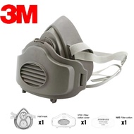 3M 3200+3701 ป้องกันฝุ่นละออง เชื้อโรคต่างๆและสารเคมี หน้ากากพ่นยาของแท้ 3700ตัวกรอง เหมาะกับงาน พ่น