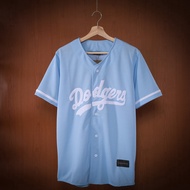 JERSEY HIPHOP KPOP BAJU BASEBALL High Quality LA Dodgers Biru Cerah Baby Blue Unisex