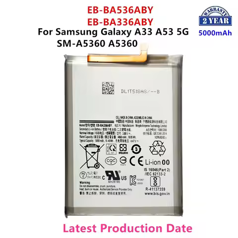 Brand New EB-BA336ABY/EB-BA536ABY 5000mAh Battery For Samsung Galaxy A33 A53 5G SM-A5360 A5360
