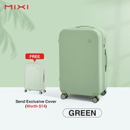 Mixi 22 Inch Men Women PC Lightweight Travel Luggage Checked-in Waterproof TSA 360 Universal Spinner Wheel Wearable Trolley Case Suitcase Free Cover M9236