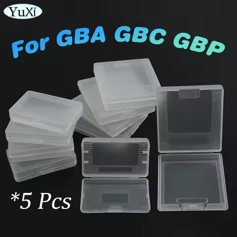 5Pcs Clear Game Cartridge Case For Gameboy Advance GBA GBC GBP Plastic Dustproof Box Cover For Ninte