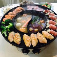 火鍋燒烤一體鍋家用韓式可分離煎烤肉機多功能不粘電烤盤涮烤刷爐