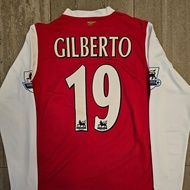 Jersey arsenal home 2006-08 long sleeve gilberto silva no 19 all original size s