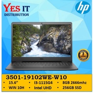 Dell Inspiron 15 3501 19102WE-W10 15.6'' FHD Laptop Black ( i3-1115G4, 8GB, 256GB SSD, Intel, W10, 1