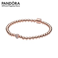 Pandora Beaded Pandora Rose bracelet with clear cubic zirconia