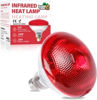 HERP Infrared Heat Lamp for Chickens - 250 Watts Red Heat Lamp Bulb 1 Pack Heat Light Bulb for Brood