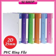 A4 2D 25mm PVC Ring File | Color Ring File | PVC File | Colour Ring File | White File / Fail Putih /