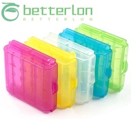 BETTER-LONTIME 4 AA AAA Organizer for Battery Holders Coloful Battery Holder Storage