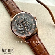 [Original] ARBUTUS AR702 RNF Automatic Men Watch with Sapphire Glass / Day Date display and Brown Le