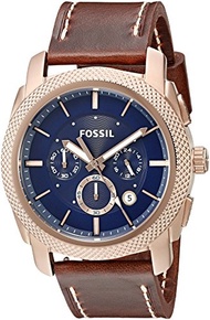 Fossil Men s FS5159 Machine Chronograph Brown Leather Watch